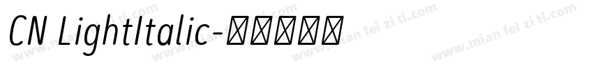 CN LightItalic字体转换